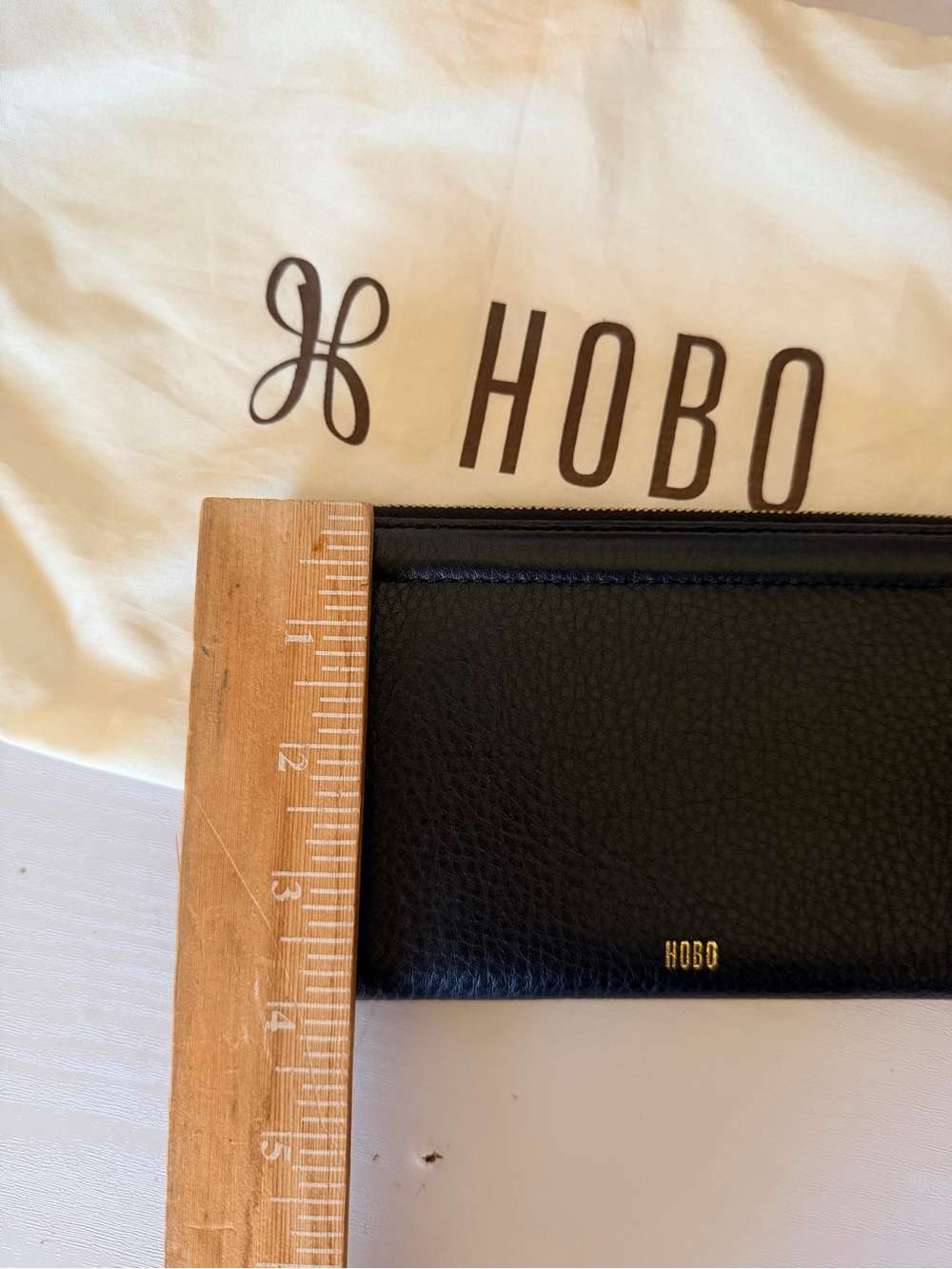 Like New Nila HOBO Black Leather Zip Wallet with Black and Cream Tassel - Picture 10 of 11